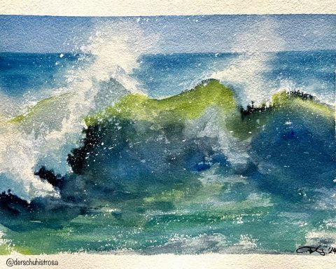 Die Welle bricht.